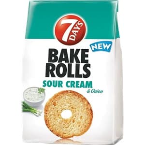 7 DAYS BAKE ROLLS SOUR CREAM & ONION 150GR