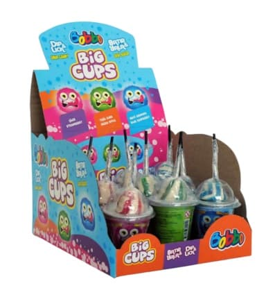 BOBBO BIG CUPS DIP&LICK SOUR CANDY 39GR