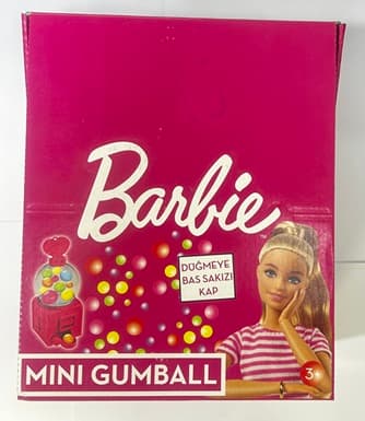 BARBIE MINI GUMBALL MACHINE 30GR